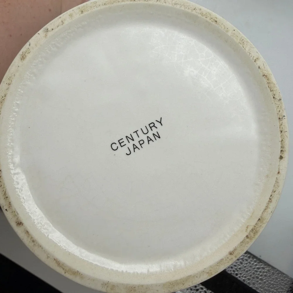 Vintage Frannys Farm Century Japan Cow kitchen canister set 3 Crocks